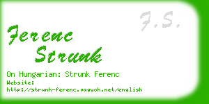 ferenc strunk business card